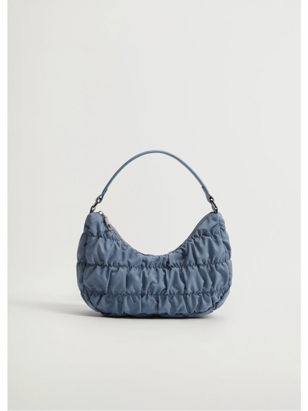 NWT Mango Ruched Baguette Bag